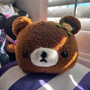Korilakkuma meets Chairoikogums Stuffed Bear with Flower Accent RARE